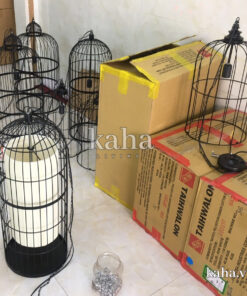 Đèn treo khung sắt kiểu lồng chim KH-DTR073