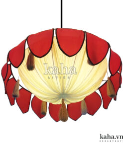 Đèn vải hoa sen lá đa KH-DTR016